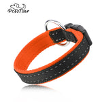 Load image into Gallery viewer, PcEoTllar Reflective Nylon Dog Collar - Adjustable Soft Classic Dog Collar with Quick Release Buckle for Puppy &amp; Small Dogs (Orange)
