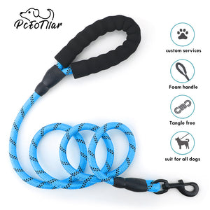 PcEoTllar 5FT Dog Leash with Comfortable Padded Handle Reflective Rope Dog leashe for Medium Large Dogs (Blue)