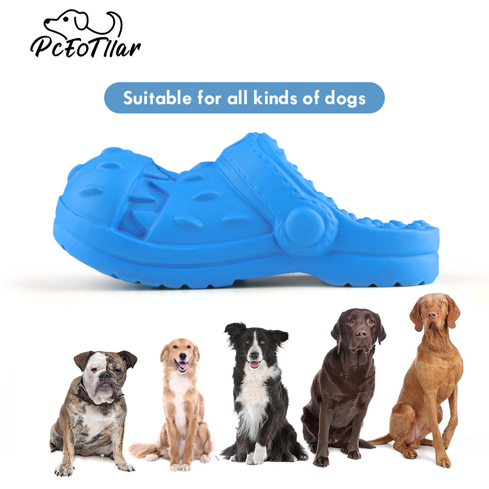 PcEoTllar Dog Toy for Aggressive Chewer Large Medium indestructible Super Chew Dog Toys Squeaky Dog, Slipper Shape Squeaky Dog Toys for Aggressive Chewers Puppies Medium Large Dogs, Blue