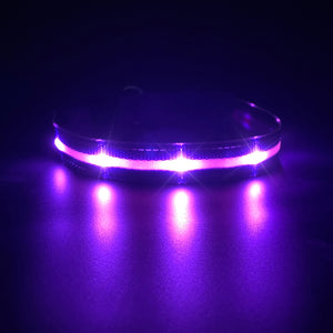 PcEoTllar Light up LED Dog Collar - Waterproof TC Rechargeable RGB Colorful Adjustable Safety Dog Collar for Small Medium Large Dogs