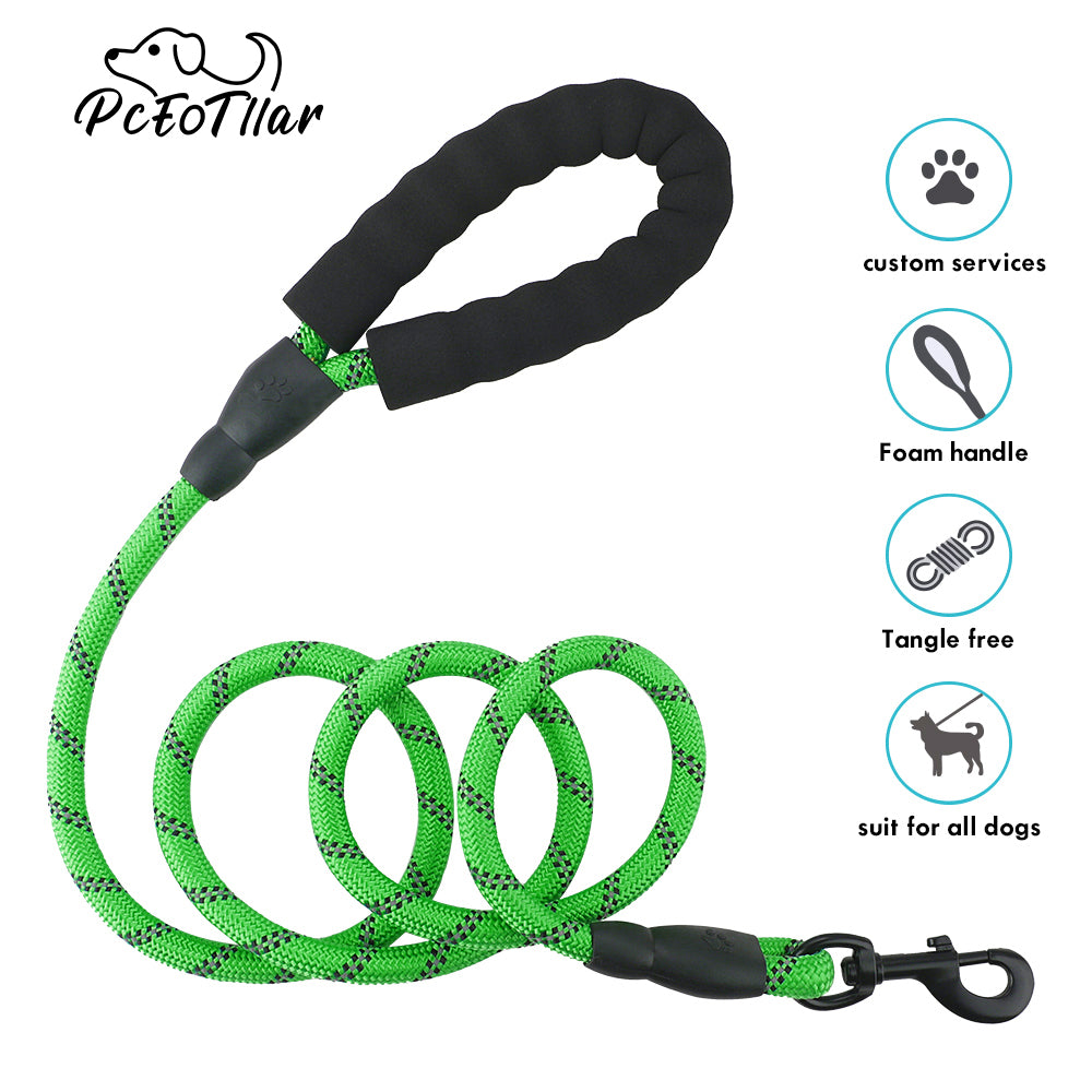 PcEoTllar 5FT Dog Leash with Comfortable Padded Handle Reflective Rope Dog leashe for Medium Large Dogs (Blue)