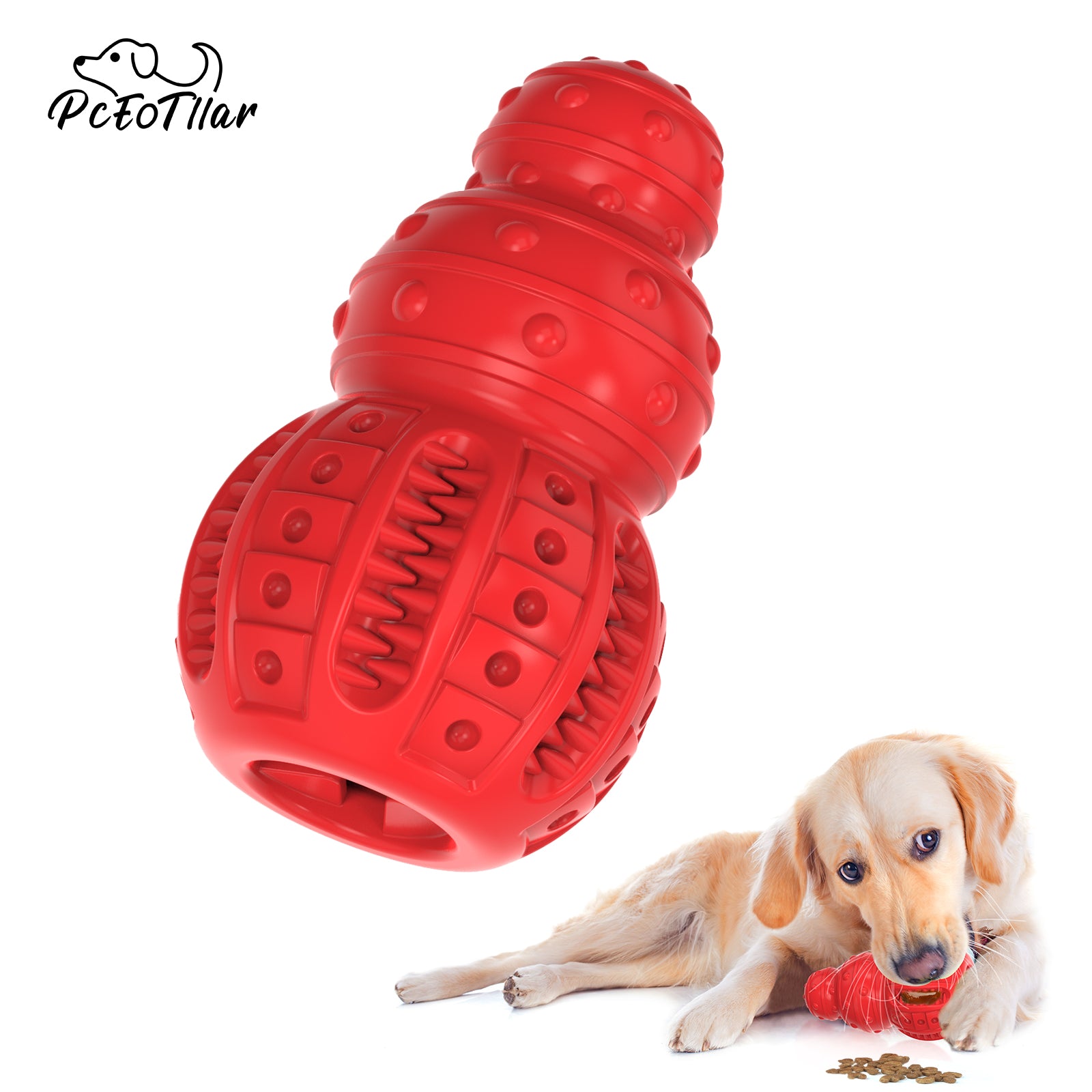 PcEoTllar Classic Dog Toy, Durable Natural Rubber for Aggressive Super Chewers, Teeth Cleaning Dog Toy (Blue)