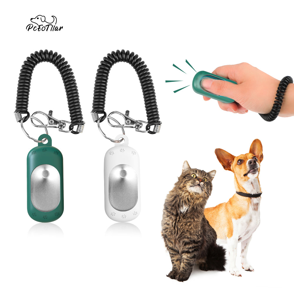 PcEoTllar Clicker Training for Dogs, 2 Pack Dog Training Clickers with Wrist Strap, Lightweight Easy to Use Anti Barking Device