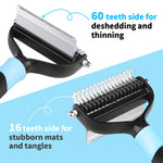 Load image into Gallery viewer, PcEoTllar Dog Grooming Hair Brush, 2 in 1 Pet Undercoat Rake Deshedding Grooming Tool for Dogs &amp; Cats
