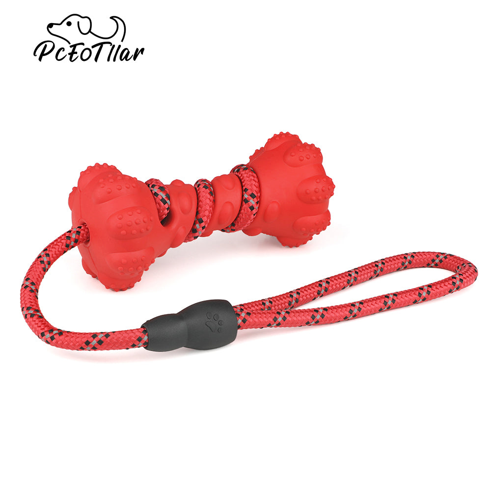 PcEoTllar Dog Chew Toys for Small Medium Aggressive Chewers Interactive Dog Toys Non-Toxic Natural Rubber Teeth Cleaning