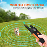 Load image into Gallery viewer, PcEoTllar Dog Training Collar with Beep, Vibration and Shock Training Modes for Small to Large Dogs, Waterproof Rechargeable Bark Collar, 2000ft Remote Range
