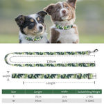 Load image into Gallery viewer, PcEoTllar Dog Collar and Dog Leash Set with Safety Locking Buckle Adjustable Nylon Dog Collars for Small Medium Dogs (Light Green)
