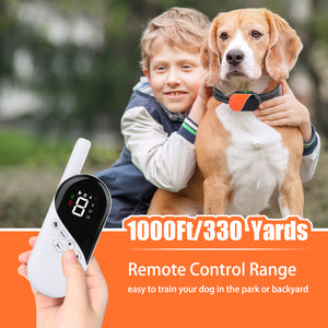 Dog Training Collar for 3 Dogs - PcEoTllar Dog Training Collar with Remote Rechargeable Shock Collar for Large Dogs, Waterproof Shock Collar for Medium Dogs, Up to 980Ft Remote Range