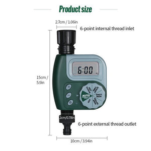 62061z Single Outlet Hose Watering Timer, Outdoor Garden Programmable Watering Timer, Green