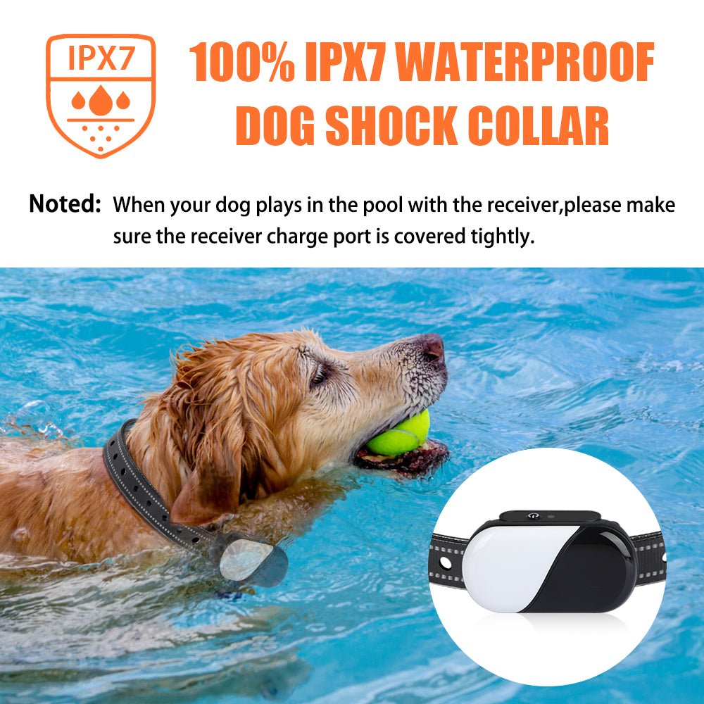 Dog Training Collar for 3 Dogs - PcEoTllar Dog Training Collar with Remote Rechargeable Shock Collar for Large Dogs, Waterproof Shock Collar for Medium Dogs, Up to 980Ft Remote Range