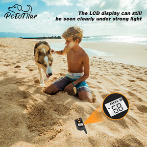 PcEoTllar Dog Training Collar with Remote 1000ft Control Range, IPX7 Waterproof Rechargeable Bark Collar 4 Modes - Beep, Vibrating, Shock & Strong Electric Shock for Small Medium Large Dogs