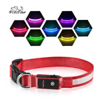 Load image into Gallery viewer, PcEoTllar LED Dog Collar, Waterproof Rechargeable for Night Walking RGB Colorful Light up Adjustable Safety Dog Collar for Small Medium Large Dogs
