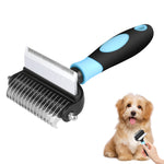 Load image into Gallery viewer, PcEoTllar Dog Grooming Hair Brush, 2 in 1 Pet Undercoat Rake Deshedding Grooming Tool for Dogs &amp; Cats
