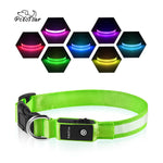 Load image into Gallery viewer, PcEoTllar LED Dog Collar, Waterproof Rechargeable for Night Walking RGB Colorful Light up Adjustable Safety Dog Collar for Small Medium Large Dogs
