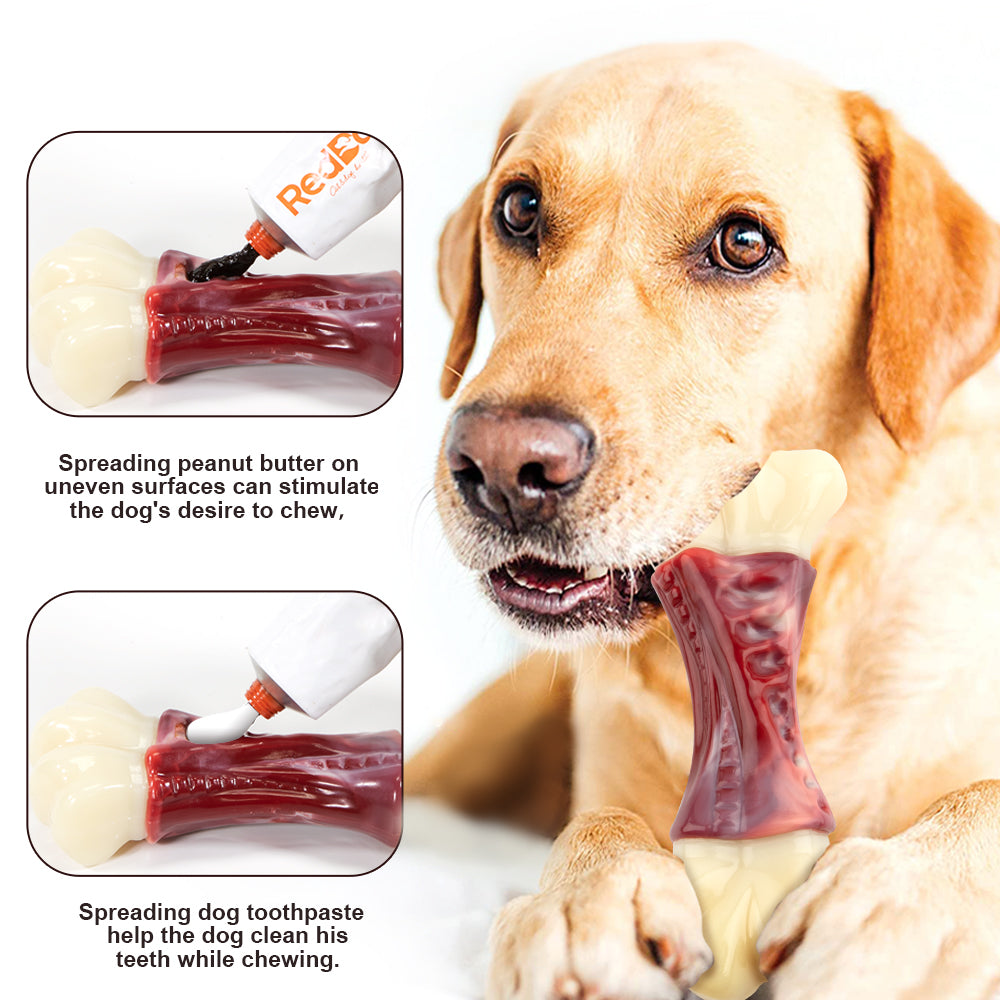 PcEoTllar Tough Dog Bone Chew Toy for Aggressive Super Chewers Large Breed Medium Small Dog Long Lasting Indestructible Dog Toy