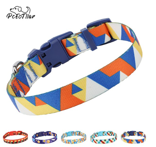 PcEoTllar Dog Collar Patterned Comfort Nylon Collar for Small Dogs, All Breeds