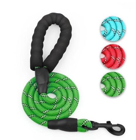 PcEoTllar 5FT Dog Leash with Comfortable Padded Handle Reflective Rope Dog leashe for Medium Large Dogs (Blue)